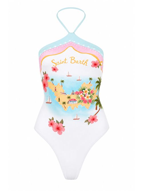 Costume da bagno intero Meryem con stampa tropicale Mc2 Saint Barth | MRYE00109097L